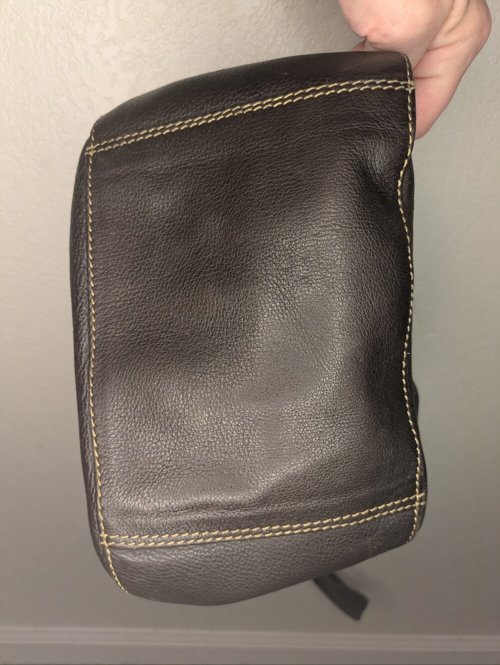 Vintage ESPRIT Collection San Francisco Chocolate Brown Leather Shoulder Bag 90s - Picture 6 of 13